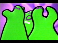 The bugs dance to music before forming into what is now used as another ident.